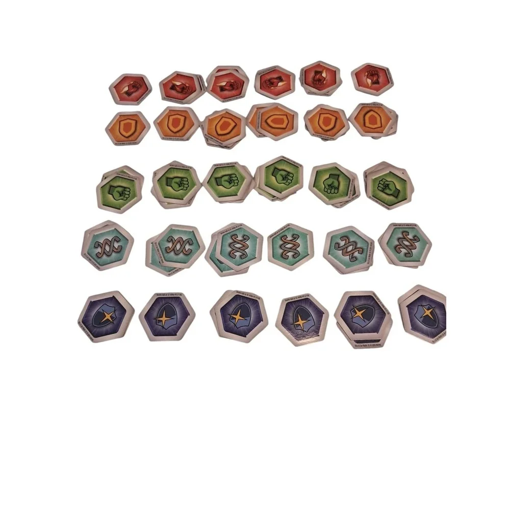 Bakugan Tokens 12 Purple, 15 Teal, 17 Green, 14 Orange,‎ 12 Red